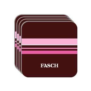 Personal Name Gift   FASCH Set of 4 Mini Mousepad Coasters (pink 