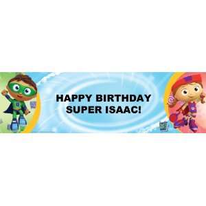  Super Why Personalized Birthday Banner Medium 24 x 80 