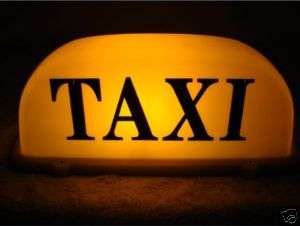 Roof Top Taxi Cab Sign 12V Light yellow Magnetic new  