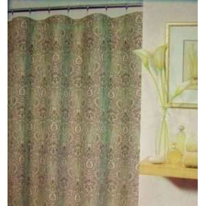 Arte Taupe Woven jacquard Sabric Shower Curtain Taupe Sage 