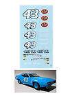 Richard Petty #43 AFX Tyco Lifelike 1/64 scale decal 19