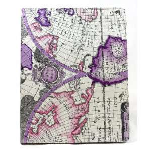  Map of the World Purple with Kickstand Function Leather 