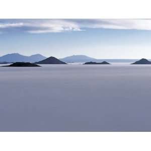 View across Salar De Uyuni, the Largest Salt Flat in World, Towards 