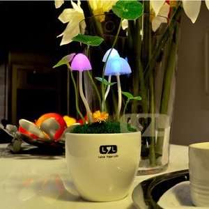  Avatar Effect Romantic Mushroom LED Night Light Ceramic 