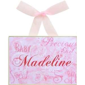  Baby Girl Pink Personalized Plaque Baby