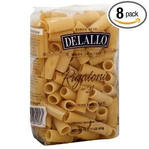 DeLallo Rigatoni, Bag, 1 pounds (Pack of8)  Grocery 