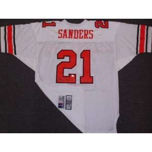  Barry Sanders Autographed Jersey   Authentic Oklahoma 