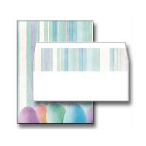  NRN Easter Egg Stripes Letterhead   8.5 x 11   10 sheets 