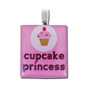  19mm Cupcake Princess Scrabble® Tile Pendant Arts 