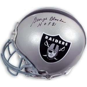  George Blanda Signed Raiders Pro Helmet
