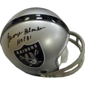  George Blanda Autographed/Hand Signed Oakland Raiders 2bar 