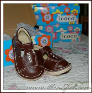 BOOAK NEW Leather Coco Jumbo Brown Baby 2 Girl 3 4 5 6 Mary Jane Shoes 