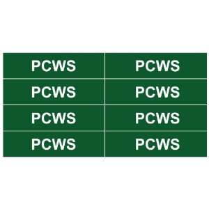  PCWS (Process Cooling Water Supply) Labels 3/4 Height, 3 