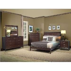   Wood Low Profile Sleigh Bedroom Set in Dark Java Modus Bedroom Sets