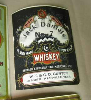 Lot 7 JACK DANIELS Whiskey Bottle Labels   All Different  