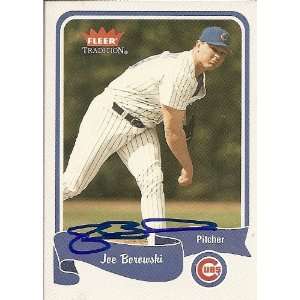  Joe Borowski Signed Chicago Cubs 2004 Fleer Card 