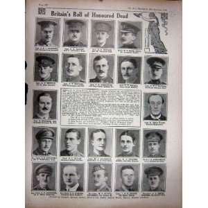   1916 WW1 Heroes Miller Julian Fortescue Bostock Bagley