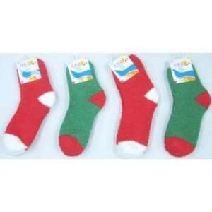  Ladies Fuzzy Christmas Ankle Socks Case Pack 120 