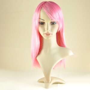    New Pink Cosplay Short Medium Straight Party Hair Wig Wigs Beauty