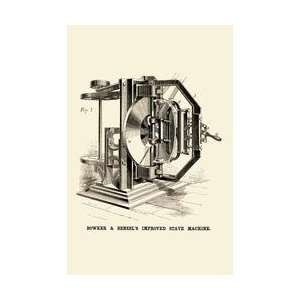  Bowker & Bensels Improved Stave Machine 28x42 Giclee on 