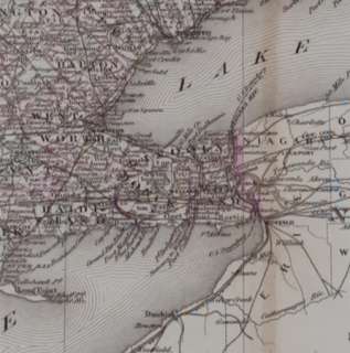 Johnsons 1886 Atlas HUGE HC Antique Map ONTARIO CA  