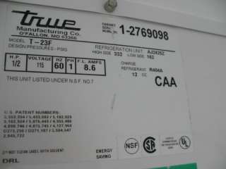True Manufacturing Single Door Freezer Stainless Steel T 23F  