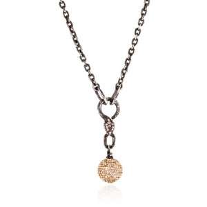   Atelier Single Snake Light Peach Pave Ball Drop Necklace Jewelry