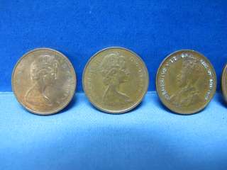 Vintage coins lot x42 Canada coins one cent 1920 1976  