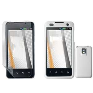 iNcido Brand LG G2x/Optimus 2x Combo Rubber White Protective Case 