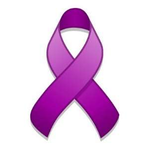  Purple Awareness Ribbon Round Sticker Arts, Crafts 