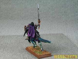 25mm Warhammer WDS painted Dark Elf Dreadlord on Cold One w25  