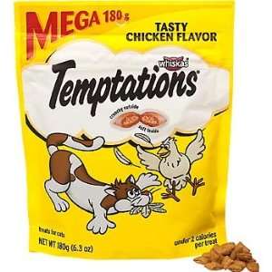 WHISKAS TEMPTATIONS Treats for Cats MEGA BAG Tasty Chicken  