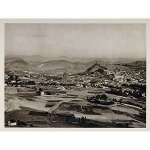  1927 Le Puy France French Town Landscape Photogravure 