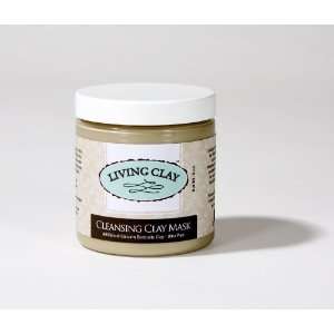  Living Clay Cleansing Clay Mask 8 Oz   All Natural Calcium 