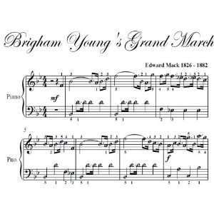   Brigham Youngs Grand March Easy Piano Sheet Music Edward Mack Books
