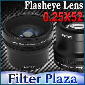 25x 52mm 52 Super fisheye lens for Canon Nikon Pentax  