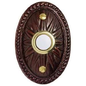  Venetian Bronze Sunburst Oval Lighted Doorbell Button 