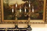   marble candelabra were electrified many years ago the black and green