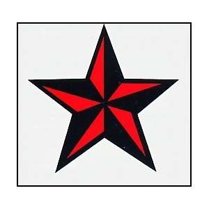    Red & Black Nautical Star 2.5 Temporaray Tattoo Toys & Games