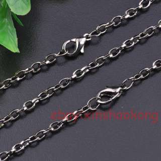 FREE SHIP 20pcs Gun Black Nice Chains 470x3mm KCH2691  