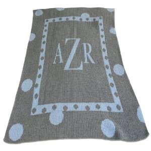  Large Polka Dot Blanket Personaliized with Initial or Name 