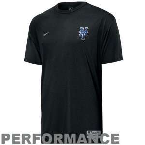  Nike New York Mets Youth Black Training Performance T shirt 