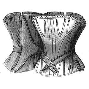  1887 Ladies Negligé Corset Pattern   26 Waist 