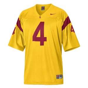 USC Trojans Football Jersey Nike #4 Gold Replica Football 
