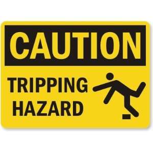  Caution Tripping Hazard (with graphic) Aluminum Sign, 14 