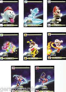Nintendo Super Mario Galaxy Stand Up Card Set of 8 Wii  