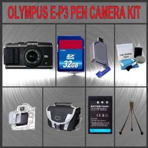  Olympus E P3 PEN Digital Camera with 14 42mm Lens (Black 