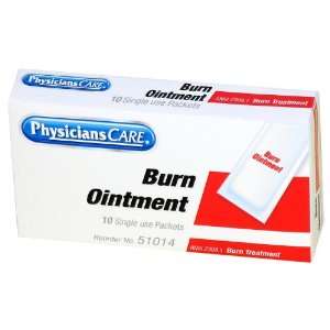  PhysiciansCare Burn Cream Packets, Box of 10 Individually 