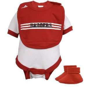 adidas Wisconsin Badgers Two Tone Infant Bib & Booties Lil Sport Set 