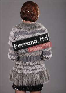   Knit Rabbit Fur Coat/Jacket/Vest Winter For Women Series CT08  